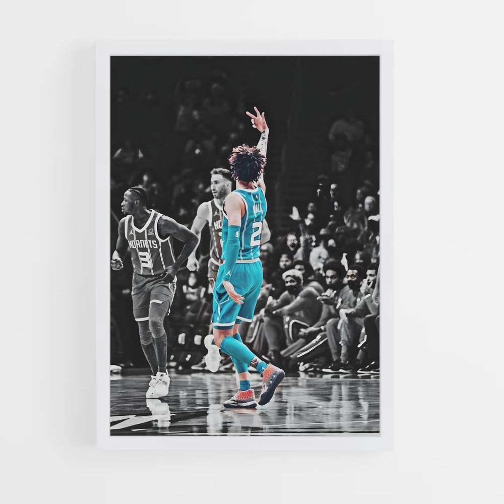 Poster Passer Élégant – affiche Basketball (vue 3)